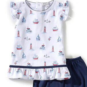Kissy Kissy Baby Girls Seas The Day Ruffle Sleeve Top & Shorts Sunsuit Set NWT